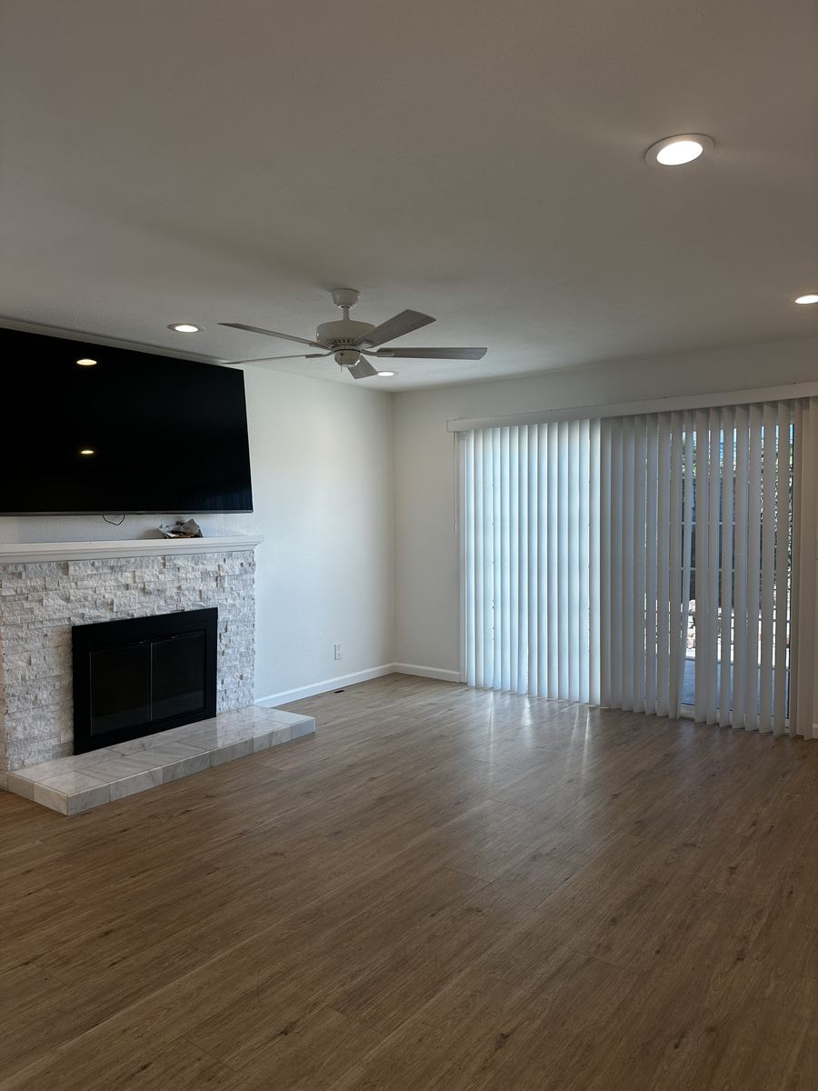 Living Room – Fireplace & Patio