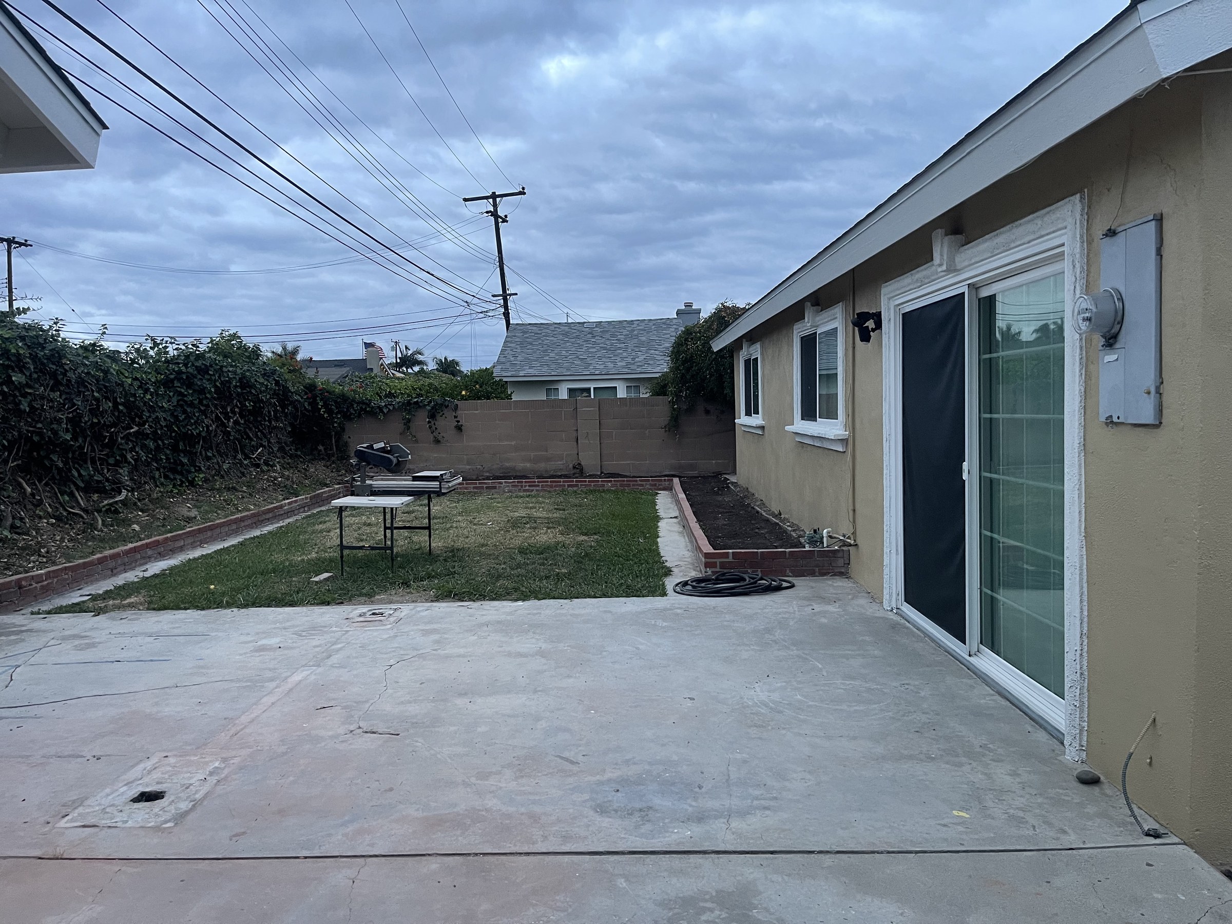 Backyard – Patio & Sliding Door